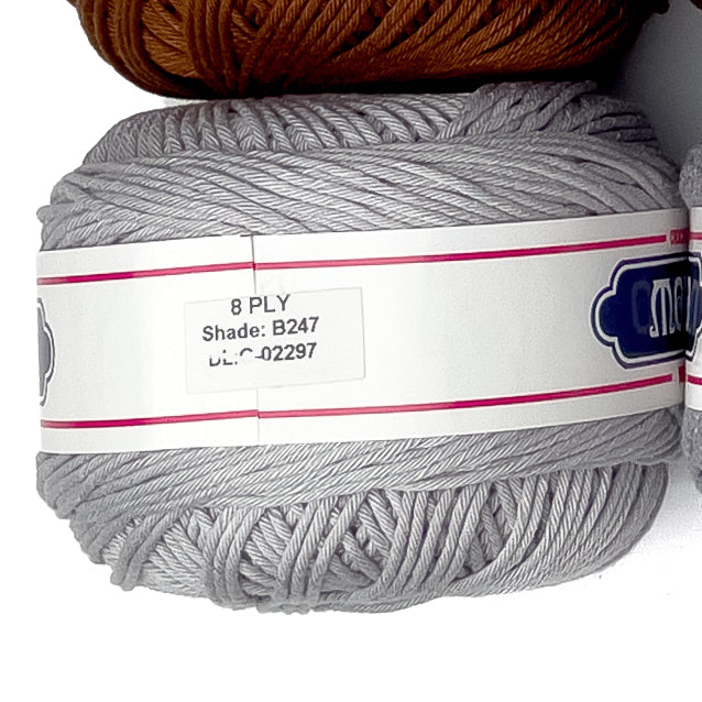 8ply Monaco Mercerized Crochet Cotton Thread Yarn 160m (100g)