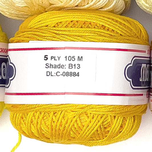 5ply Monaco Mercerized Crochet Cotton Thread Yarn 105m (40g)