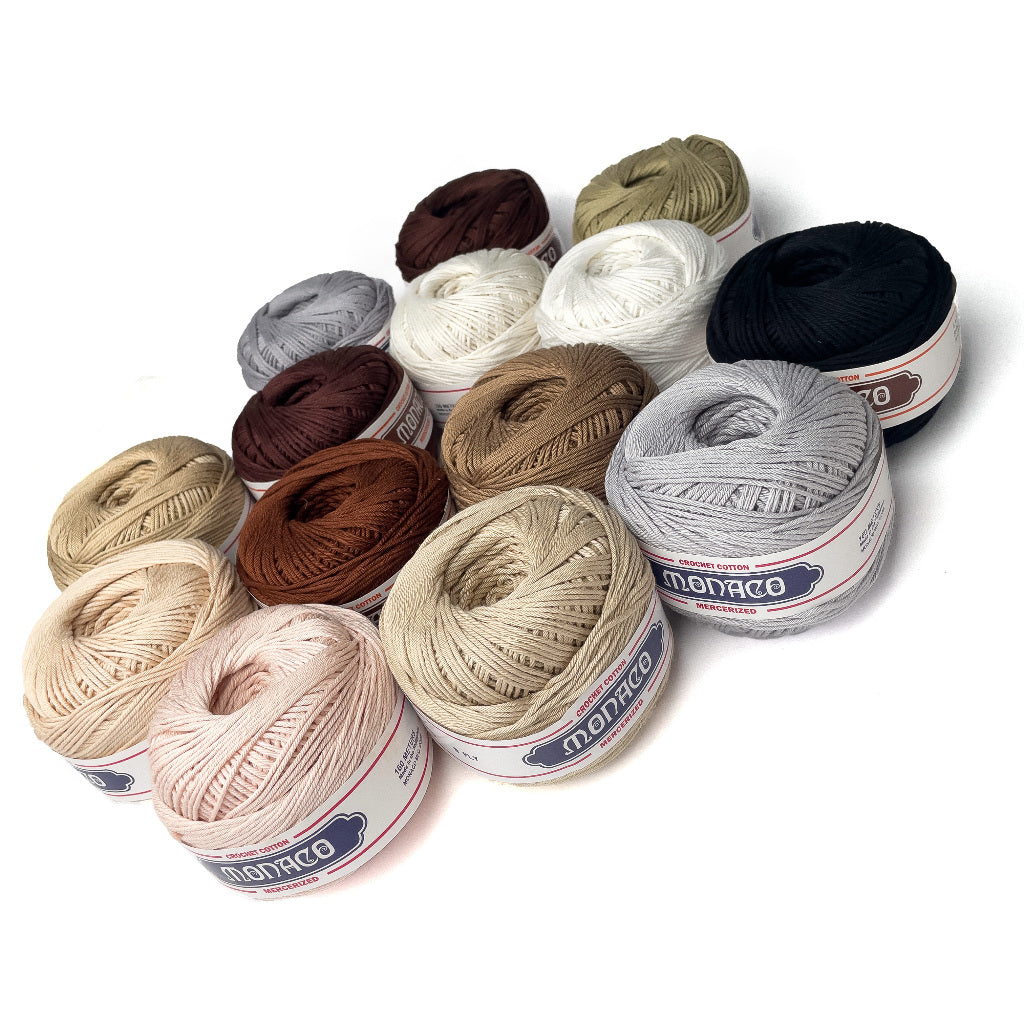 8ply Monaco Mercerized Crochet Cotton Thread Yarn 160m (100g)