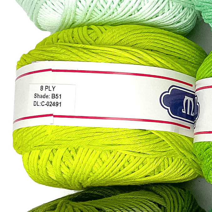 8ply Monaco Mercerized Crochet Cotton Thread Yarn 160m (100g)