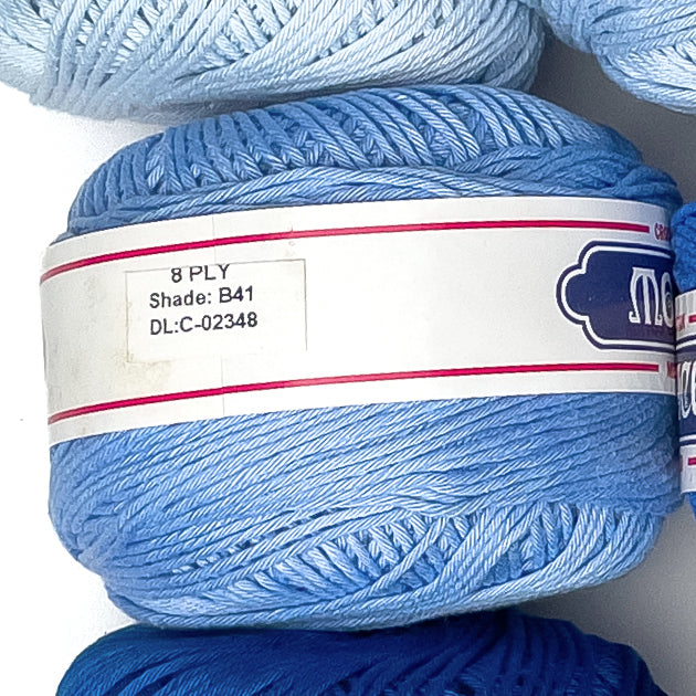 8ply Monaco Mercerized Crochet Cotton Thread Yarn 160m (100g)