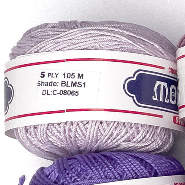 5ply Monaco Mercerized Crochet Cotton Thread Yarn 105m (40g)