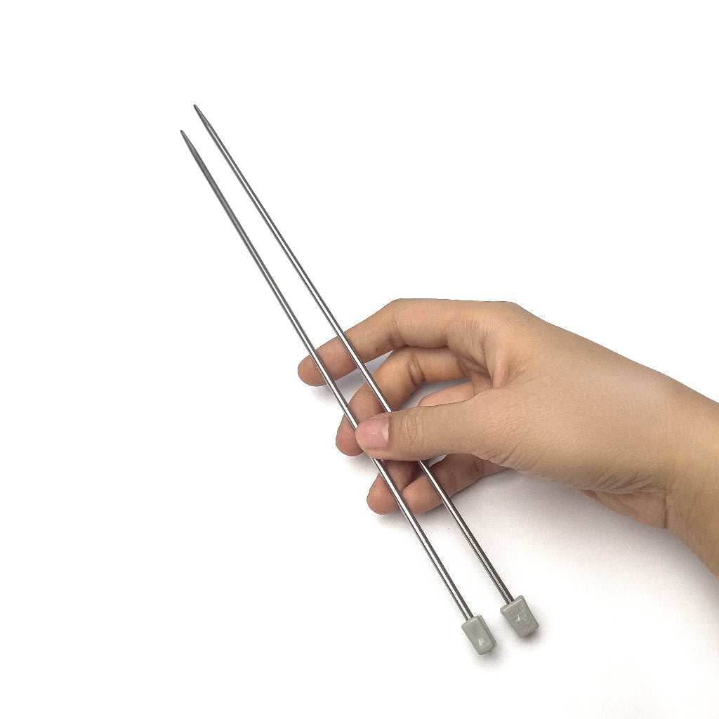 25cm Straight Single-Pointed Knitting Needles Needle Metal Stainless Steel