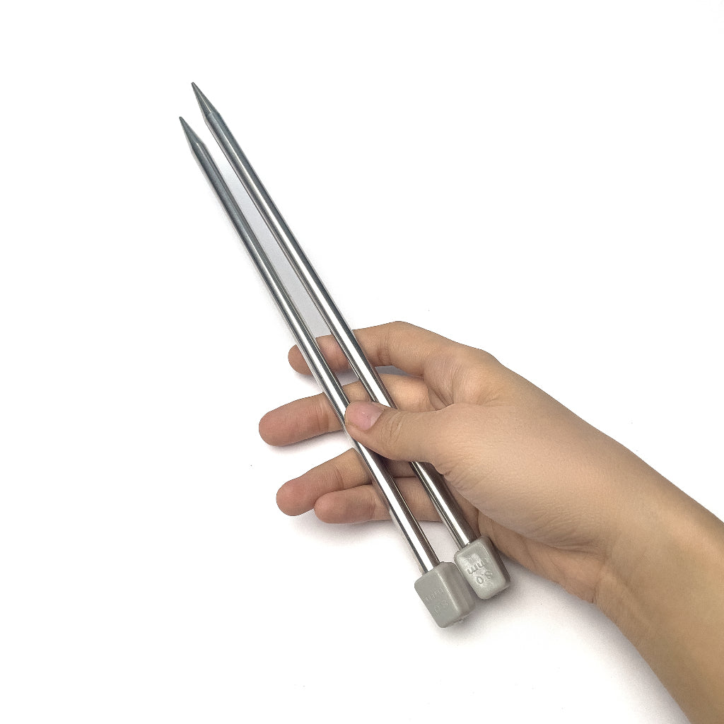 25cm Straight Single-Pointed Knitting Needles Needle Metal Stainless Steel