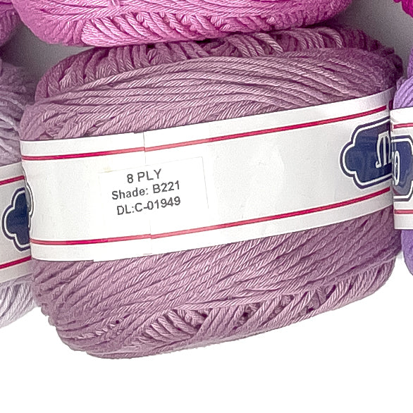 8ply Monaco Mercerized Crochet Cotton Thread Yarn 160m (100g)