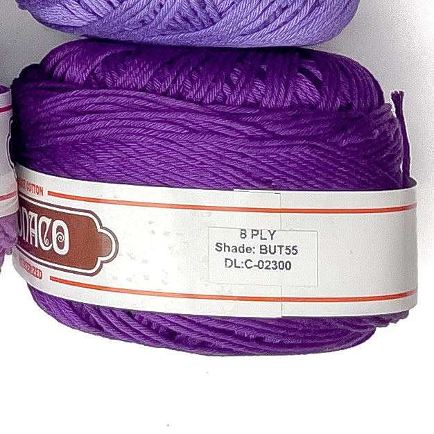 8ply Monaco Mercerized Crochet Cotton Thread Yarn 160m (100g)