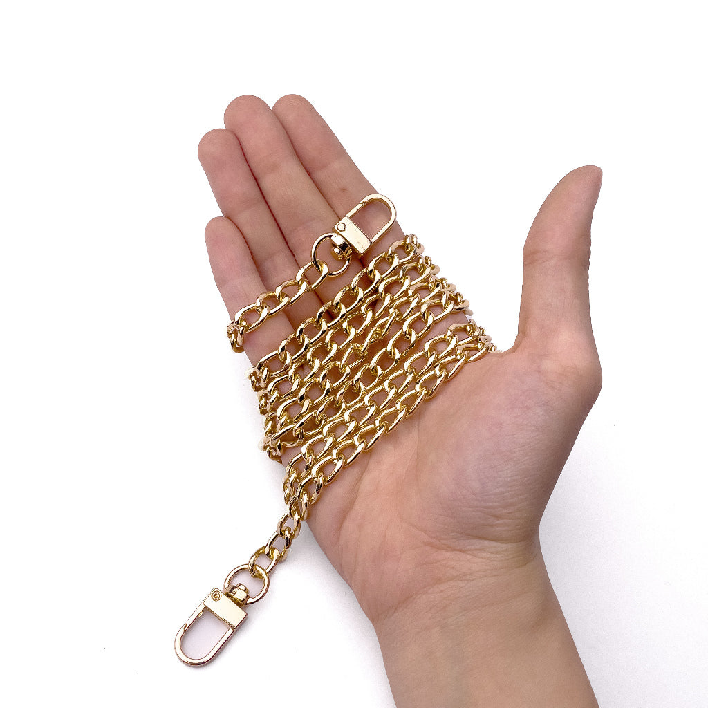 Bag Chain Shoulder Golden Gold Bag Strap Metal Purse Handbag Replacement Chain Accessory 100cm 120cm