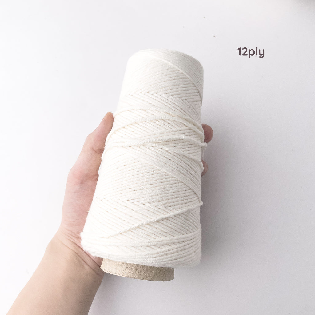 Monaco Crochet Cotton Polyester Natural Undyed Yarn Thread Twine 3ply 4ply 6ply 8ply 12ply 250g 450g