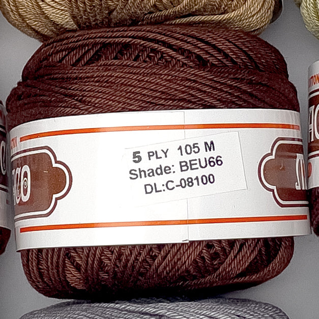 5ply Monaco Mercerized Crochet Cotton Thread Yarn 105m (40g)