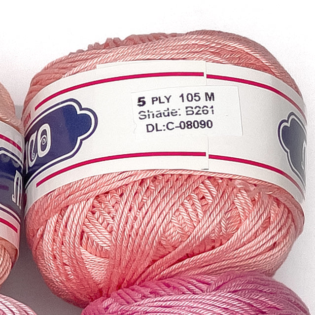 5ply Monaco Mercerized Crochet Cotton Thread Yarn 105m (40g)