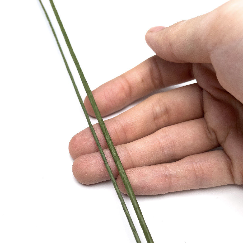 30pcs / 50pcs Floral Wire Paper Coated 1mm #18 2mm #12 gauge 40cm for Crochet Flower Stem and Leaves