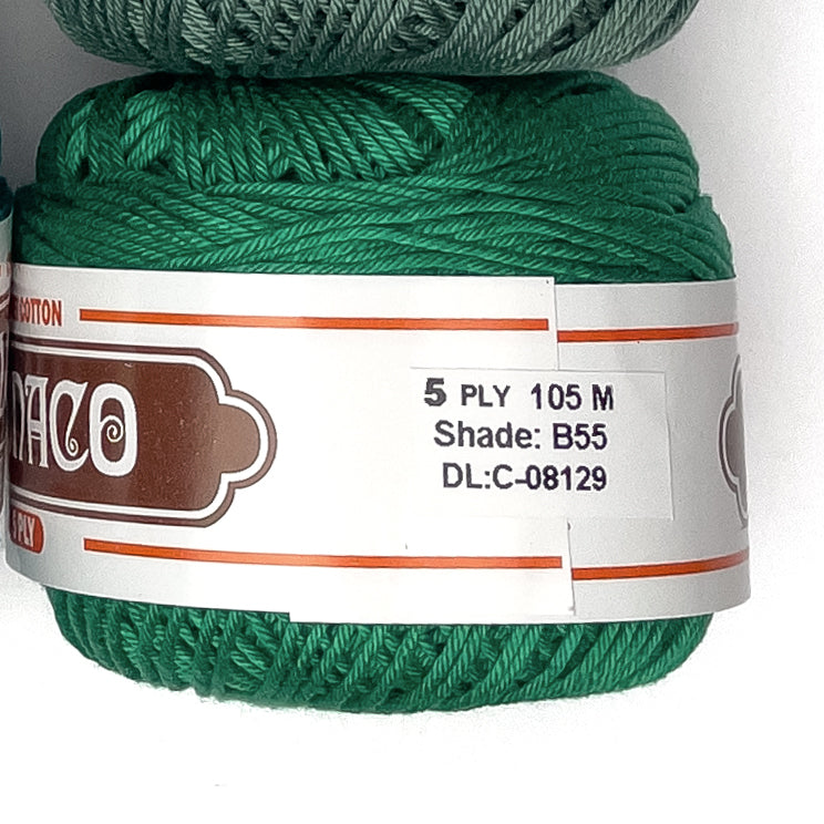 5ply Monaco Mercerized Crochet Cotton Thread Yarn 105m (40g)