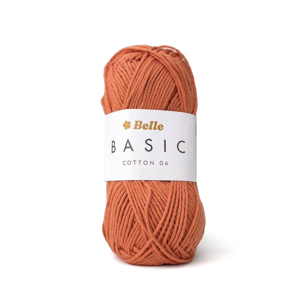 Belle Basic Cotton 06 Sport Weight Yarn for Crochet and Knitting (100% Combed Cotton, 6ply)