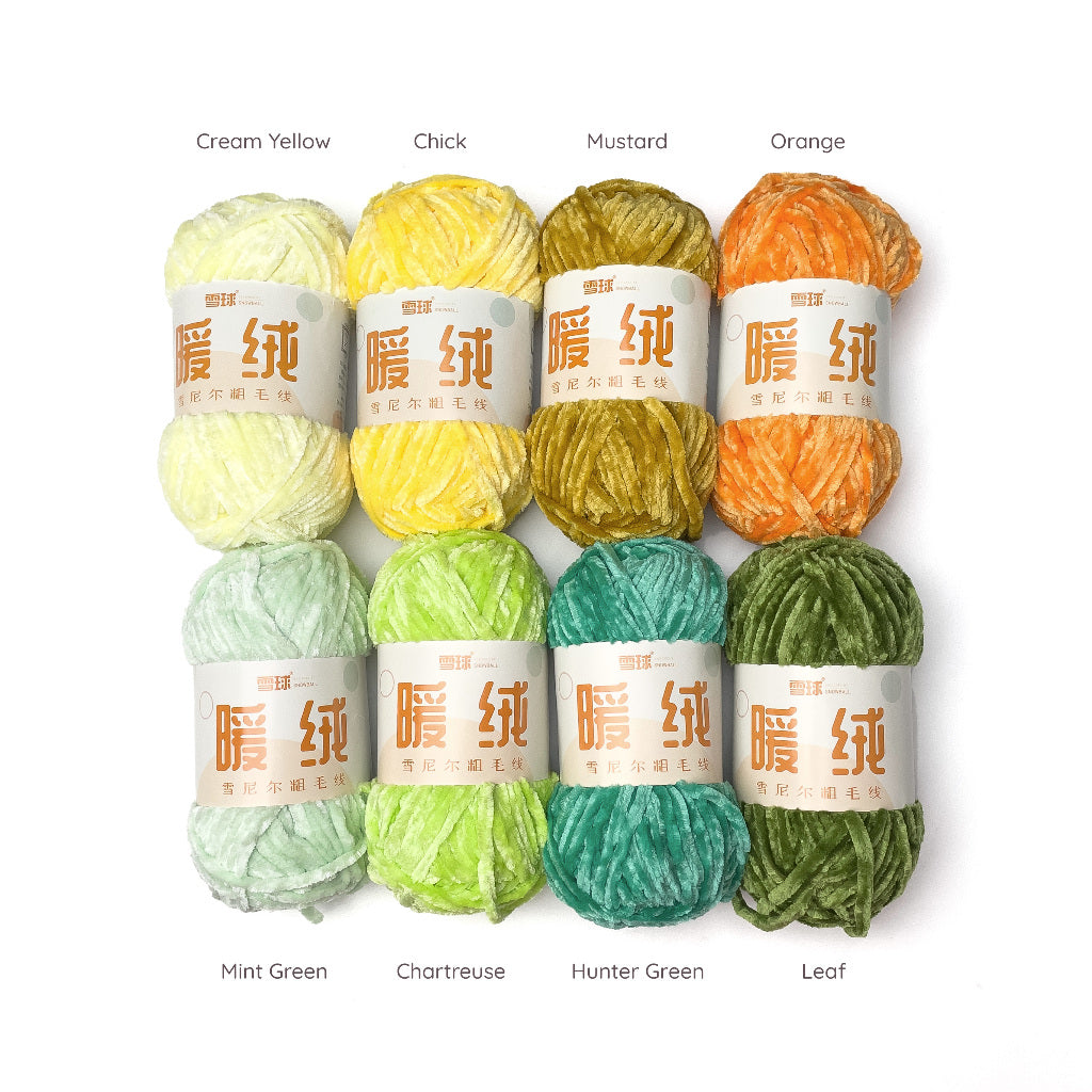 Thick Velvet Super Bulky Chenille Yarn 100g (Snowball Brand)