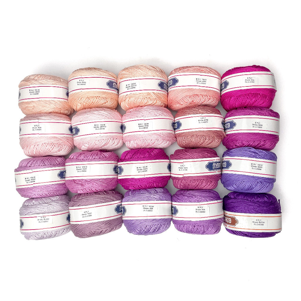 8ply Monaco Mercerized Crochet Cotton Thread Yarn 160m (100g)