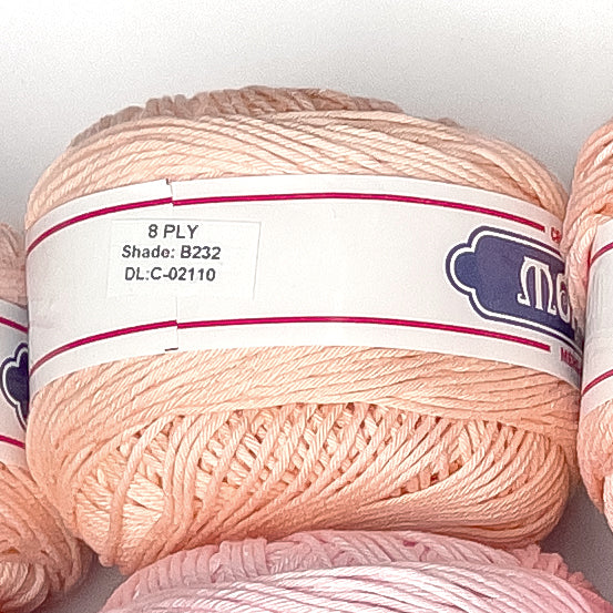 8ply Monaco Mercerized Crochet Cotton Thread Yarn 160m (100g)