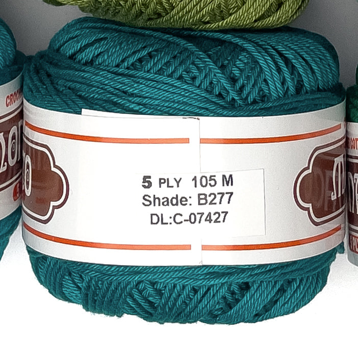 5ply Monaco Mercerized Crochet Cotton Thread Yarn 105m (40g)