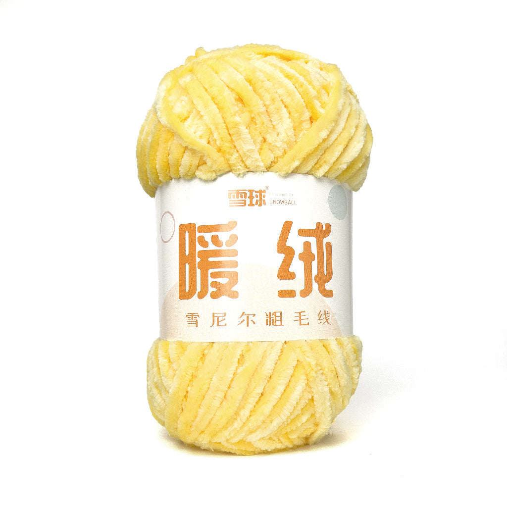 Thick Velvet Super Bulky Chenille Yarn 100g (Snowball Brand)