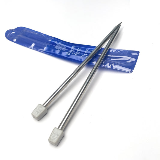 25cm Straight Single-Pointed Knitting Needles Needle Metal Stainless Steel