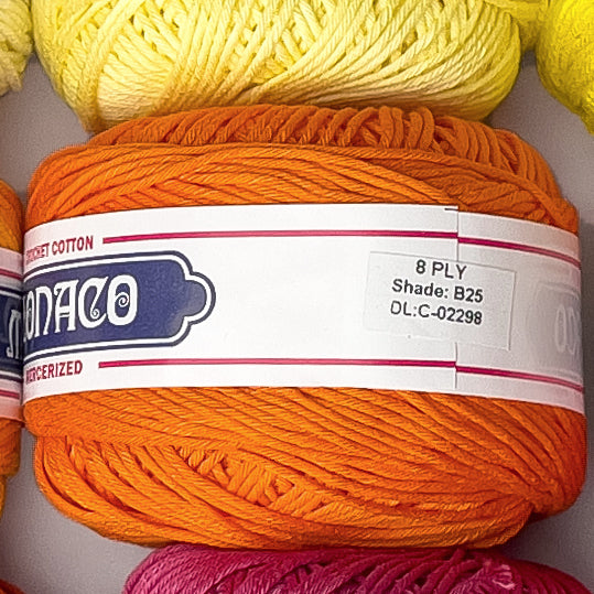 8ply Monaco Mercerized Crochet Cotton Thread Yarn 160m (100g)