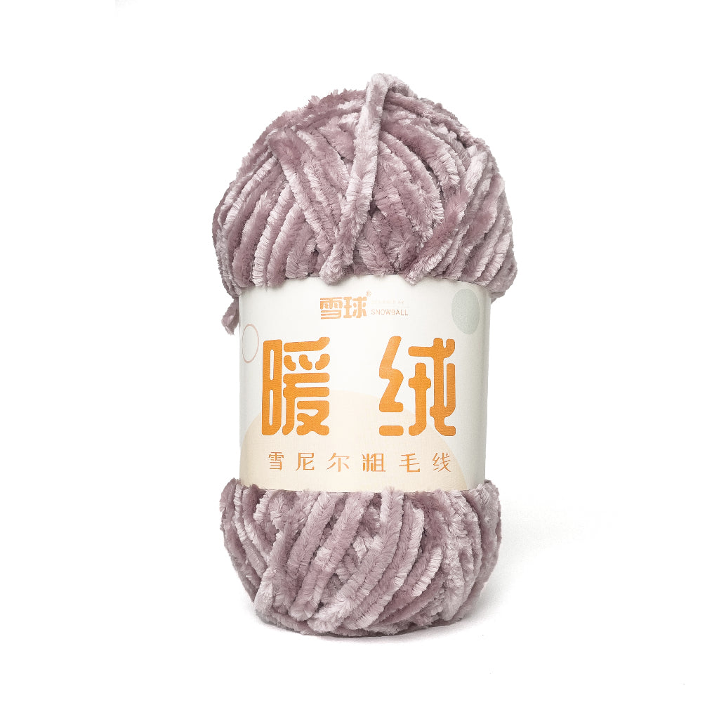 Thick Velvet Super Bulky Chenille Yarn 100g (Snowball Brand)