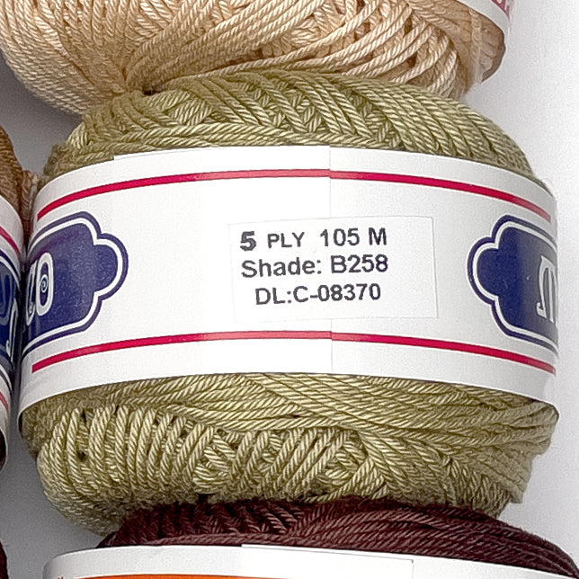 5ply Monaco Mercerized Crochet Cotton Thread Yarn 105m (40g)