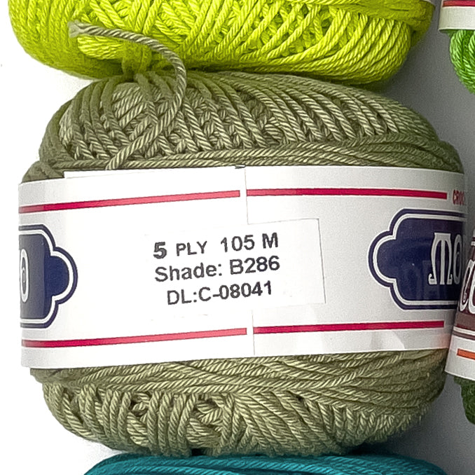 5ply Monaco Mercerized Crochet Cotton Thread Yarn 105m (40g)