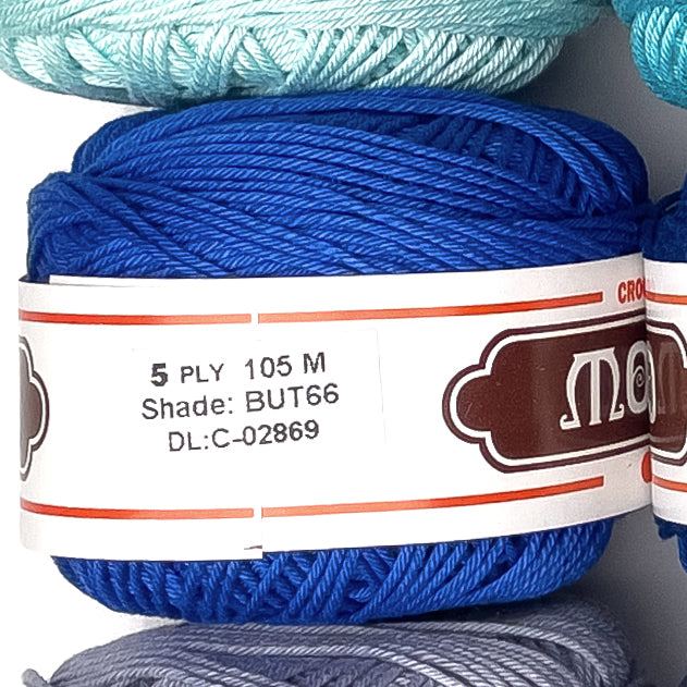 5ply Monaco Mercerized Crochet Cotton Thread Yarn 105m (40g)