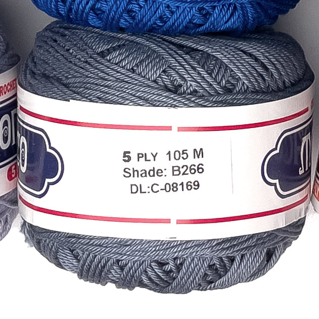 5ply Monaco Mercerized Crochet Cotton Thread Yarn 105m (40g)