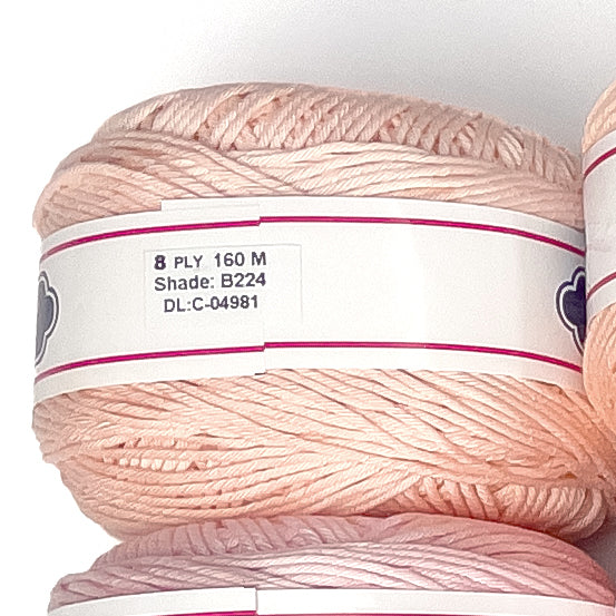 8ply Monaco Mercerized Crochet Cotton Thread Yarn 160m (100g)