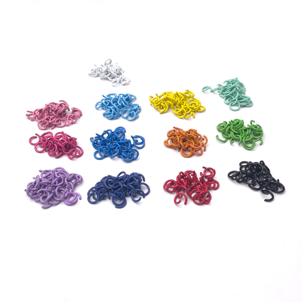 8mm Colorful Open Jump Ring Rings Coated Painted Jumpring (10 grams / approx 50pcs)