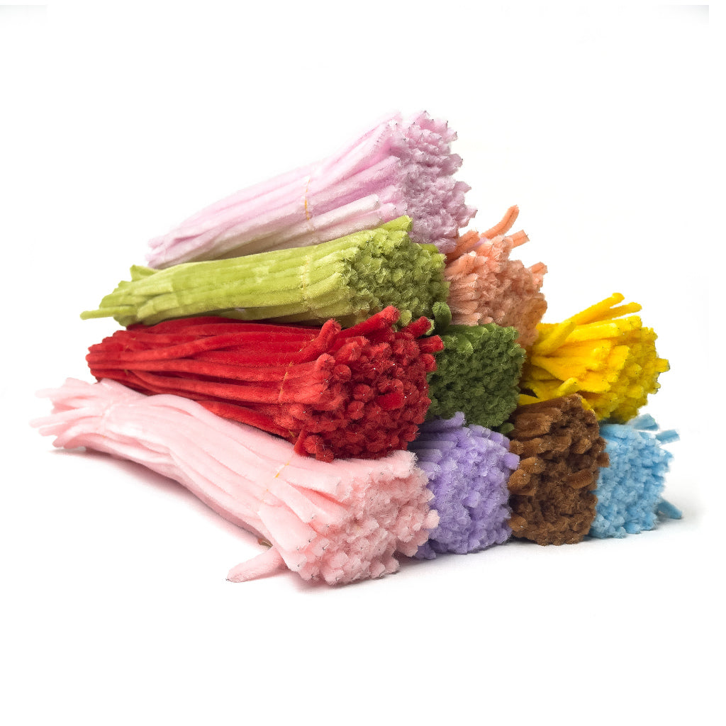Fuzzy Wire / Chenille Stem Stems / Colorful Twist Stick Sticks / Pipe Cleaner Cleaners (100pcs)