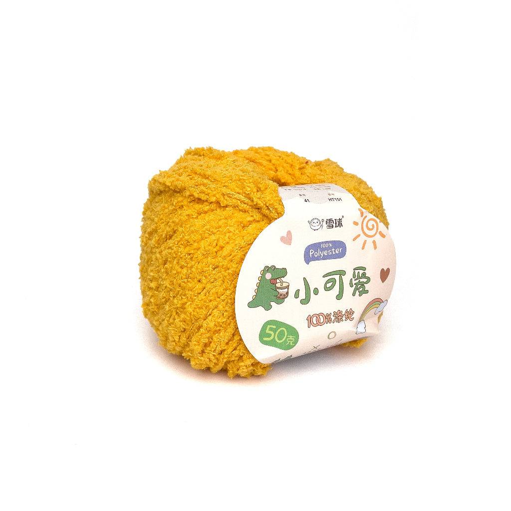 [Snowball Brand] Cutie Fluffy Yarn Thin Coral Fleece Sherpa 3ply Microfiber Short Plush (50g)