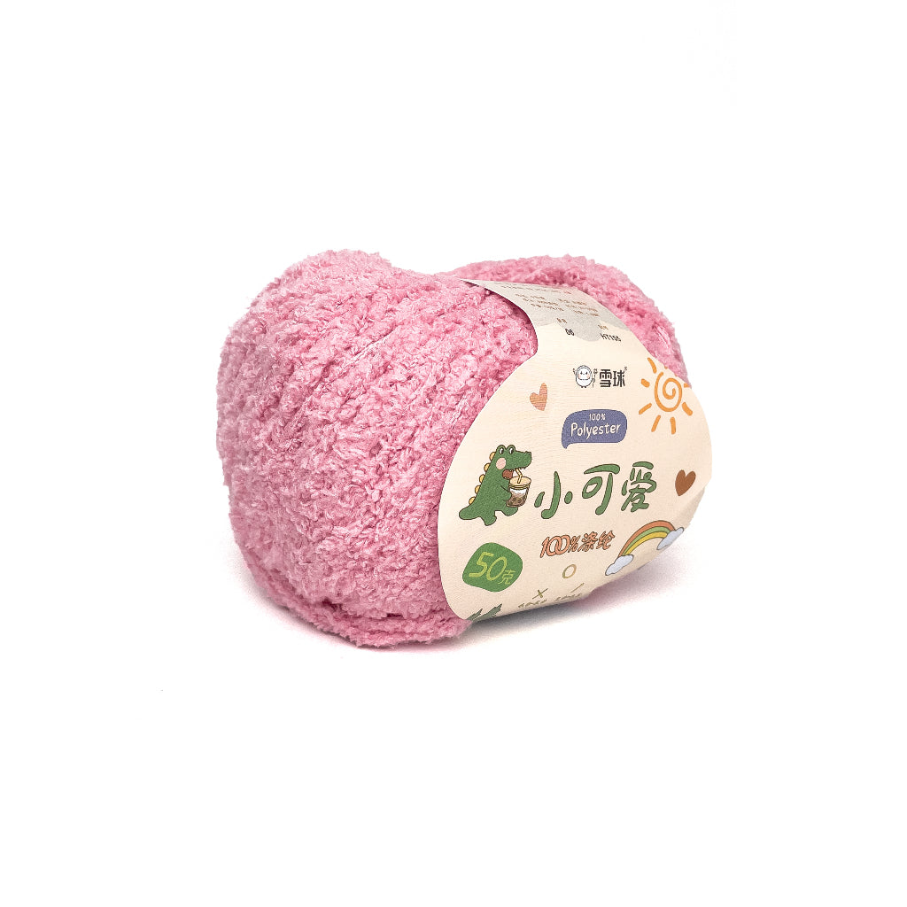 [Snowball Brand] Cutie Fluffy Yarn Thin Coral Fleece Sherpa 3ply Microfiber Short Plush (50g)