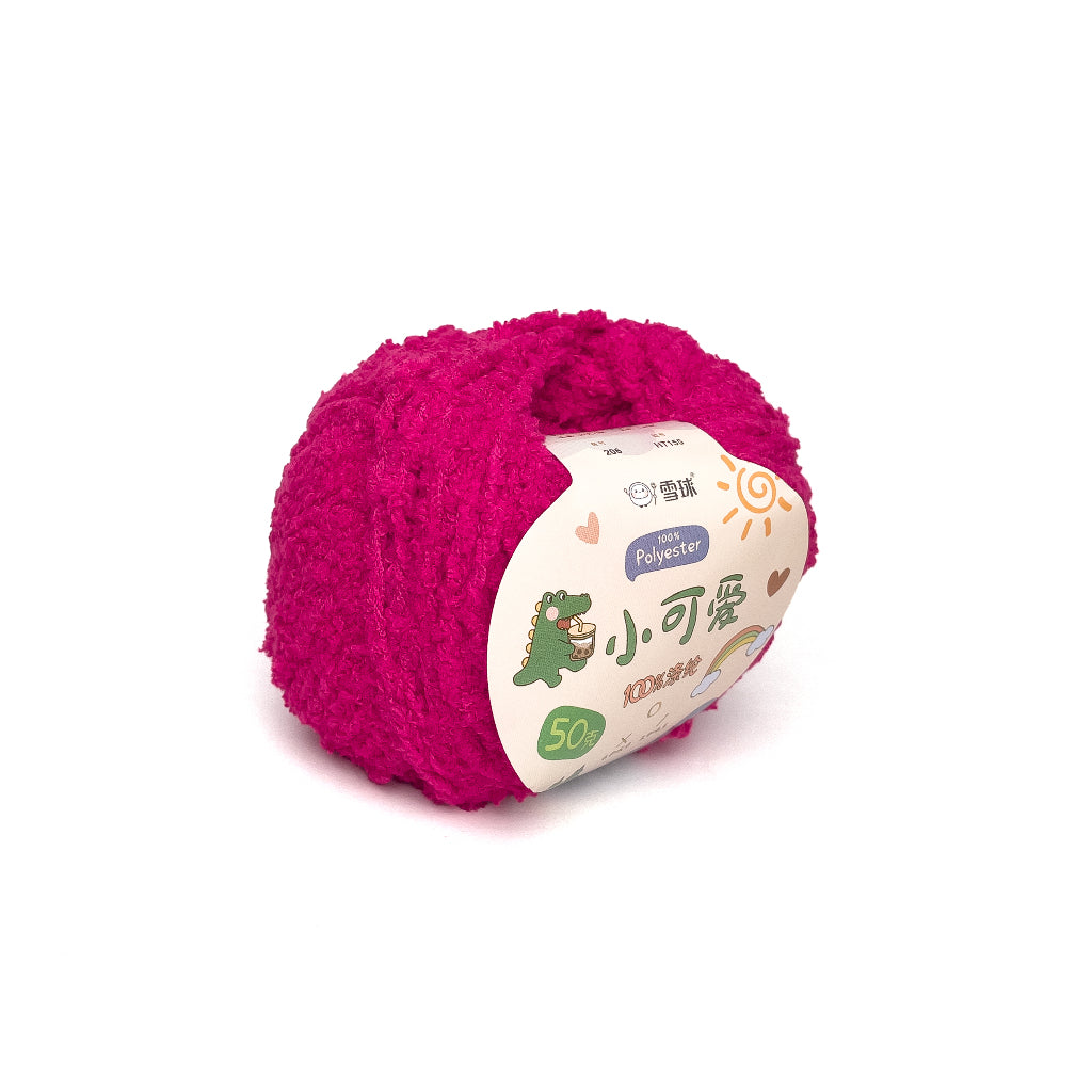 [Snowball Brand] Cutie Fluffy Yarn Thin Coral Fleece Sherpa 3ply Microfiber Short Plush (50g)