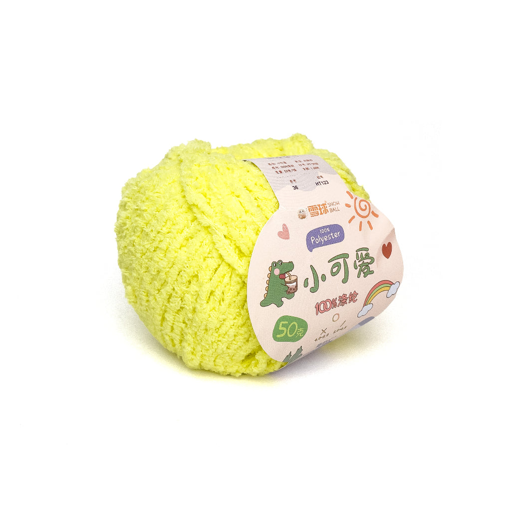 [Snowball Brand] Cutie Fluffy Yarn Thin Coral Fleece Sherpa 3ply Microfiber Short Plush (50g)