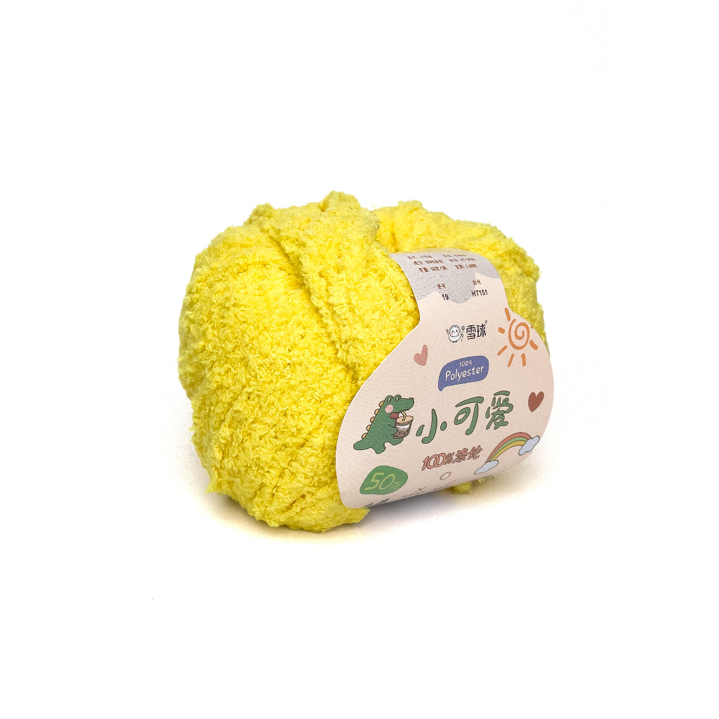 [Snowball Brand] Cutie Fluffy Yarn Thin Coral Fleece Sherpa 3ply Microfiber Short Plush (50g)