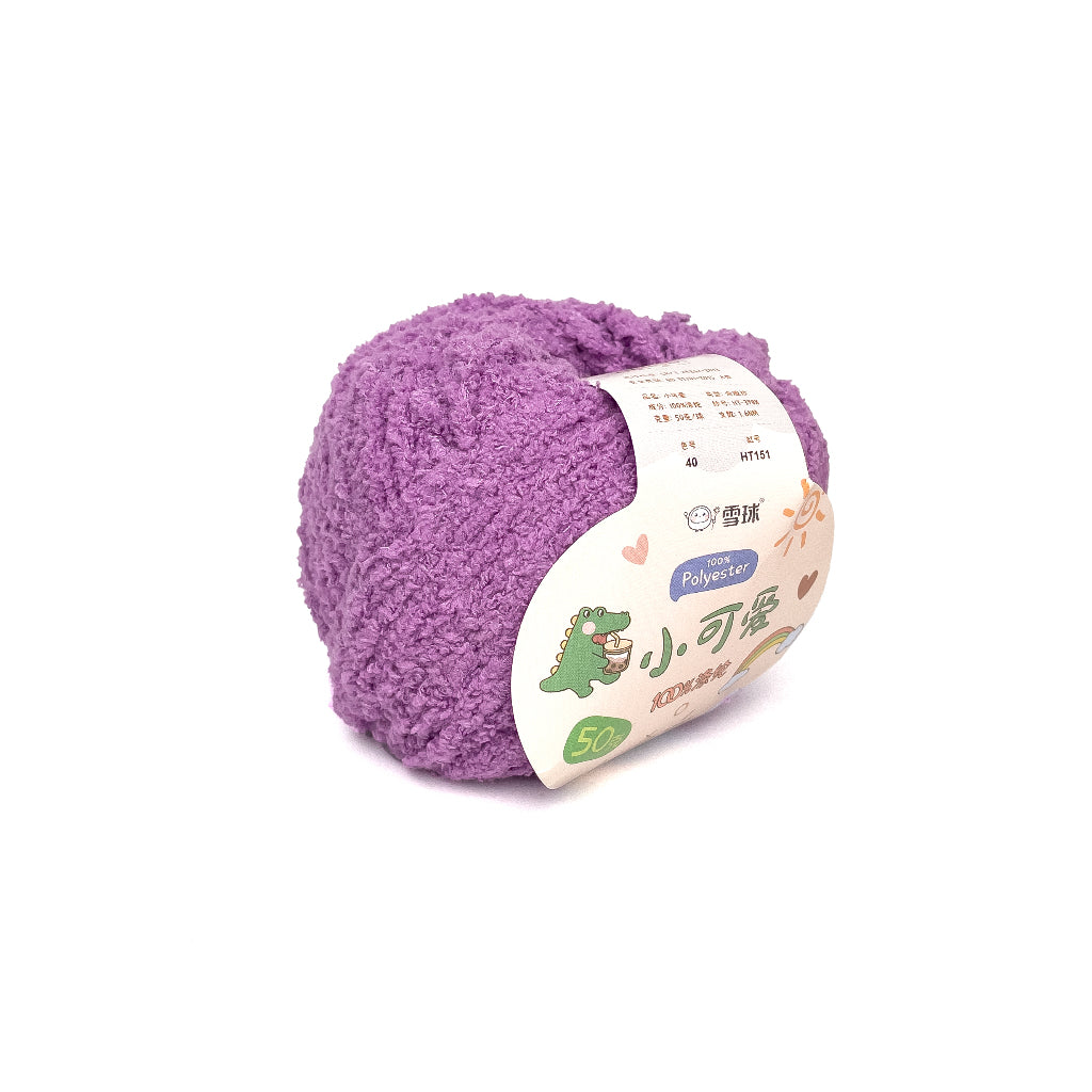 [Snowball Brand] Cutie Fluffy Yarn Thin Coral Fleece Sherpa 3ply Microfiber Short Plush (50g)