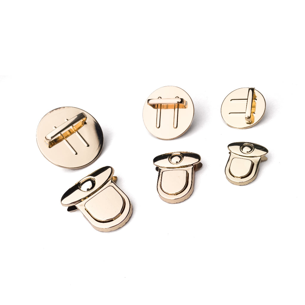 Bag Push Lock Buckle Round Metal Snap Clasp Buckle Purse Closure Accessories Bag Hardware for DIY