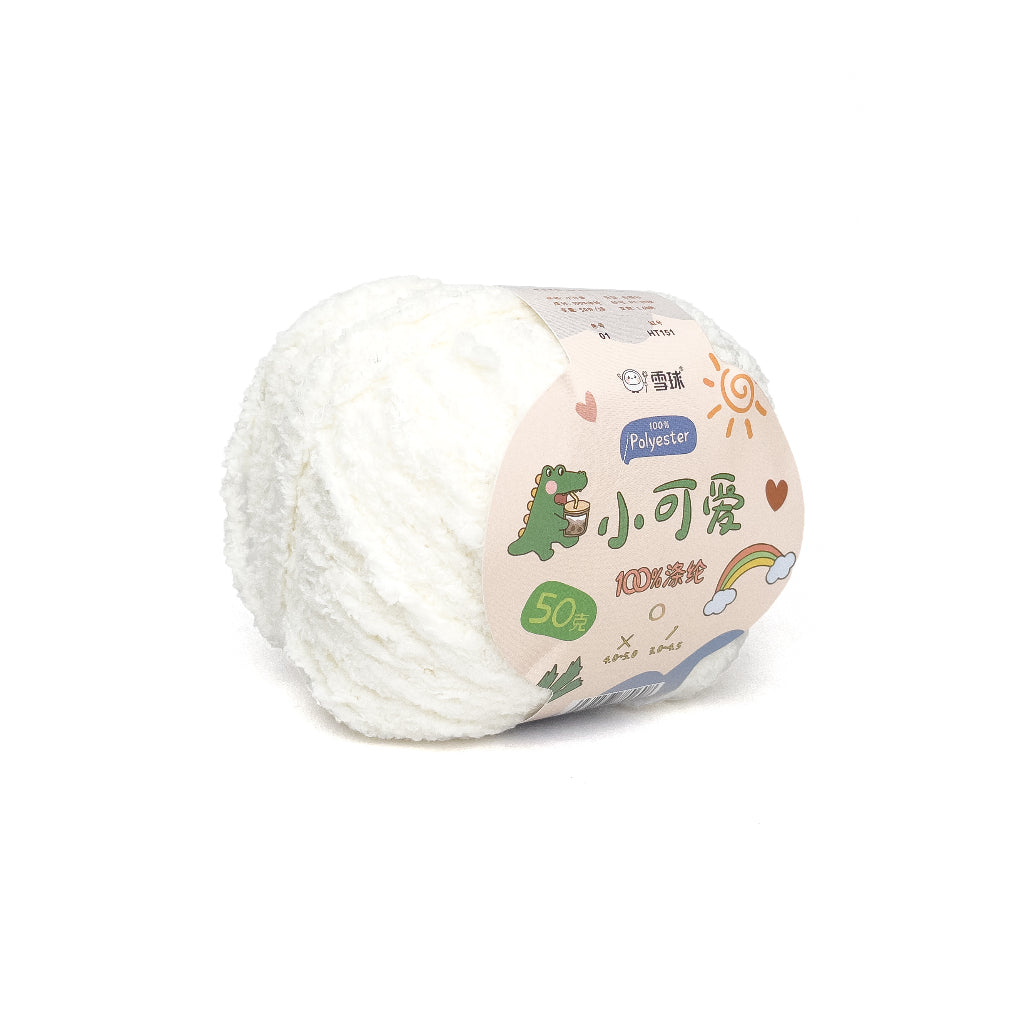 [Snowball Brand] Cutie Fluffy Yarn Thin Coral Fleece Sherpa 3ply Microfiber Short Plush (50g)