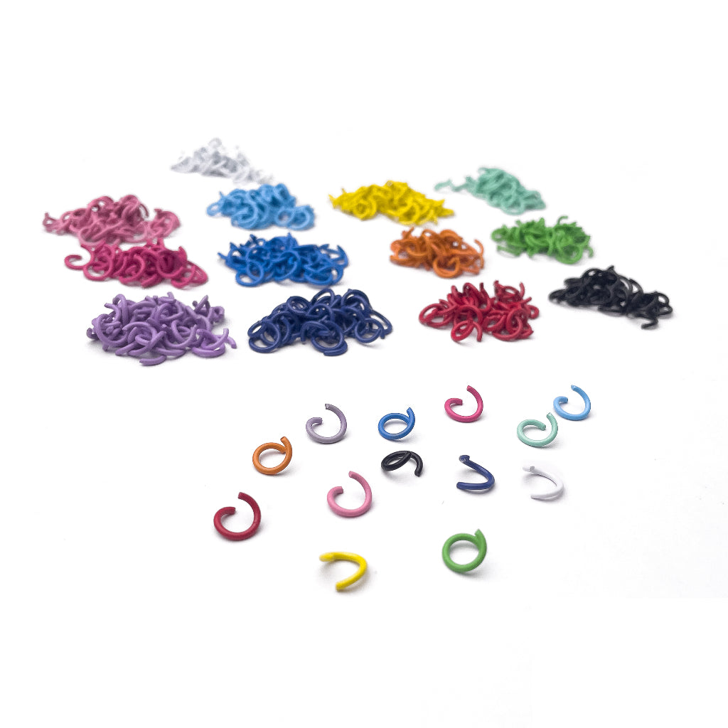 8mm Colorful Open Jump Ring Rings Coated Painted Jumpring (10 grams / approx 50pcs)