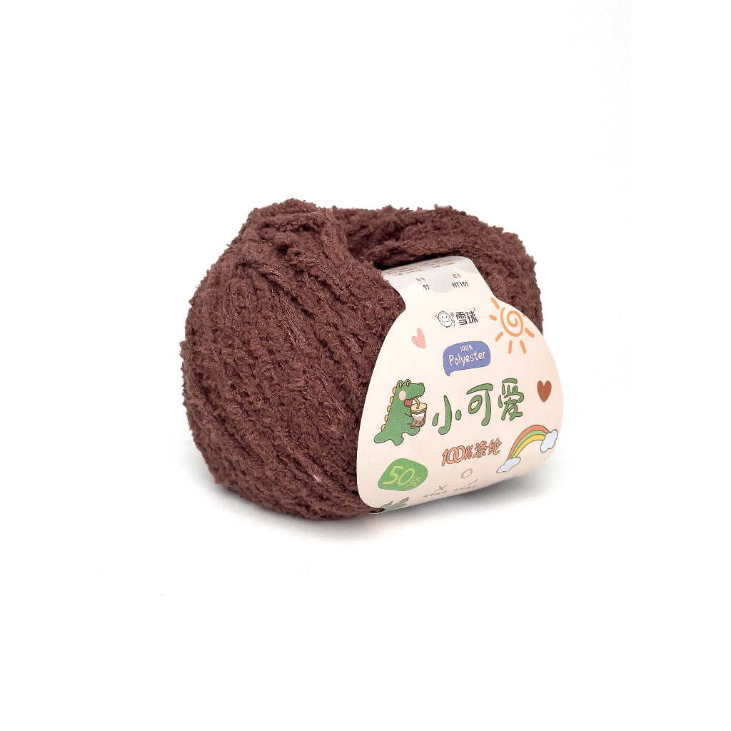 [Snowball Brand] Cutie Fluffy Yarn Thin Coral Fleece Sherpa 3ply Microfiber Short Plush (50g)