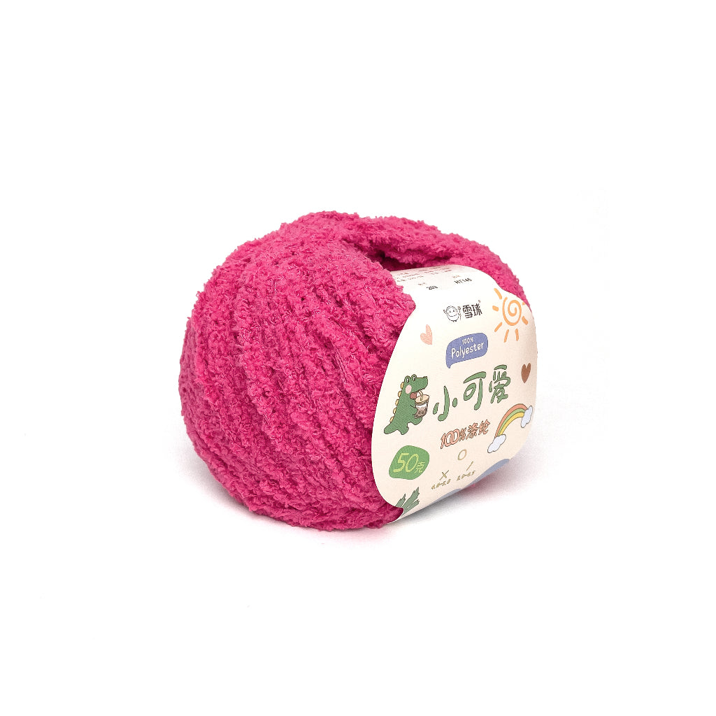 [Snowball Brand] Cutie Fluffy Yarn Thin Coral Fleece Sherpa 3ply Microfiber Short Plush (50g)