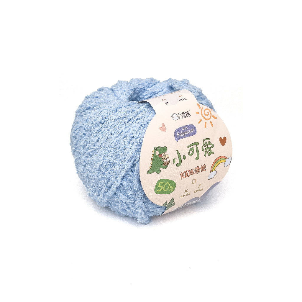 [Snowball Brand] Cutie Fluffy Yarn Thin Coral Fleece Sherpa 3ply Microfiber Short Plush (50g)
