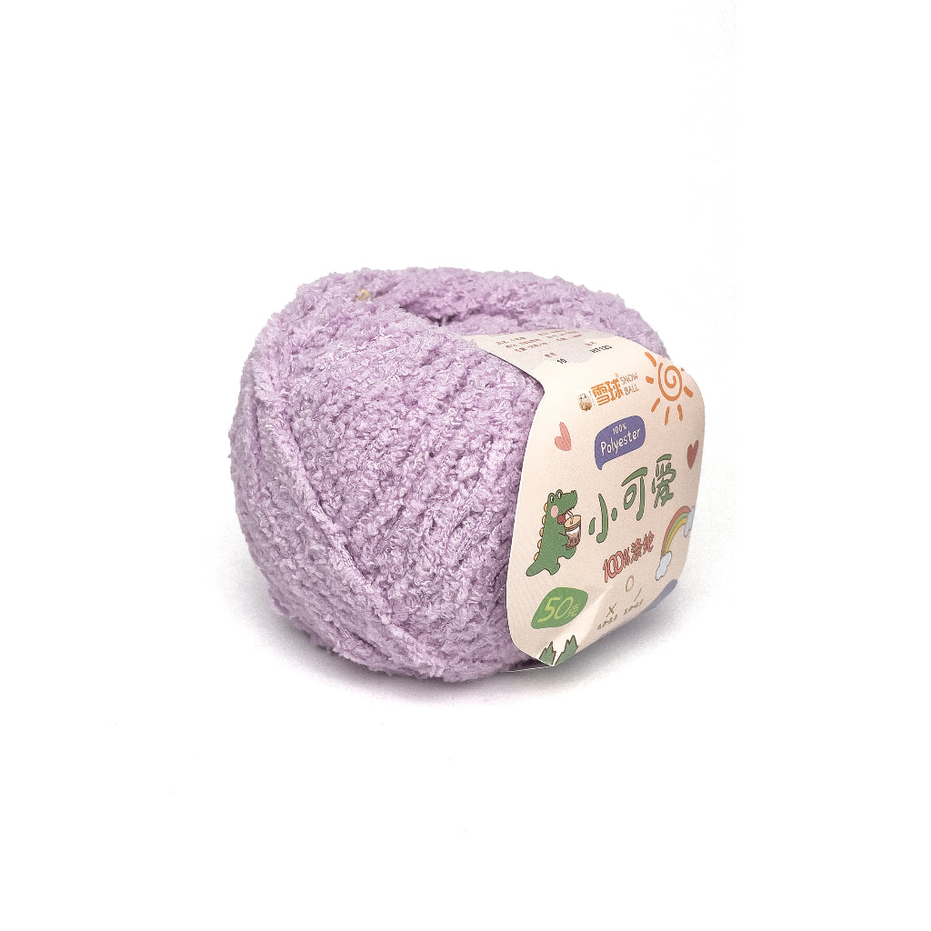 [Snowball Brand] Cutie Fluffy Yarn Thin Coral Fleece Sherpa 3ply Microfiber Short Plush (50g)