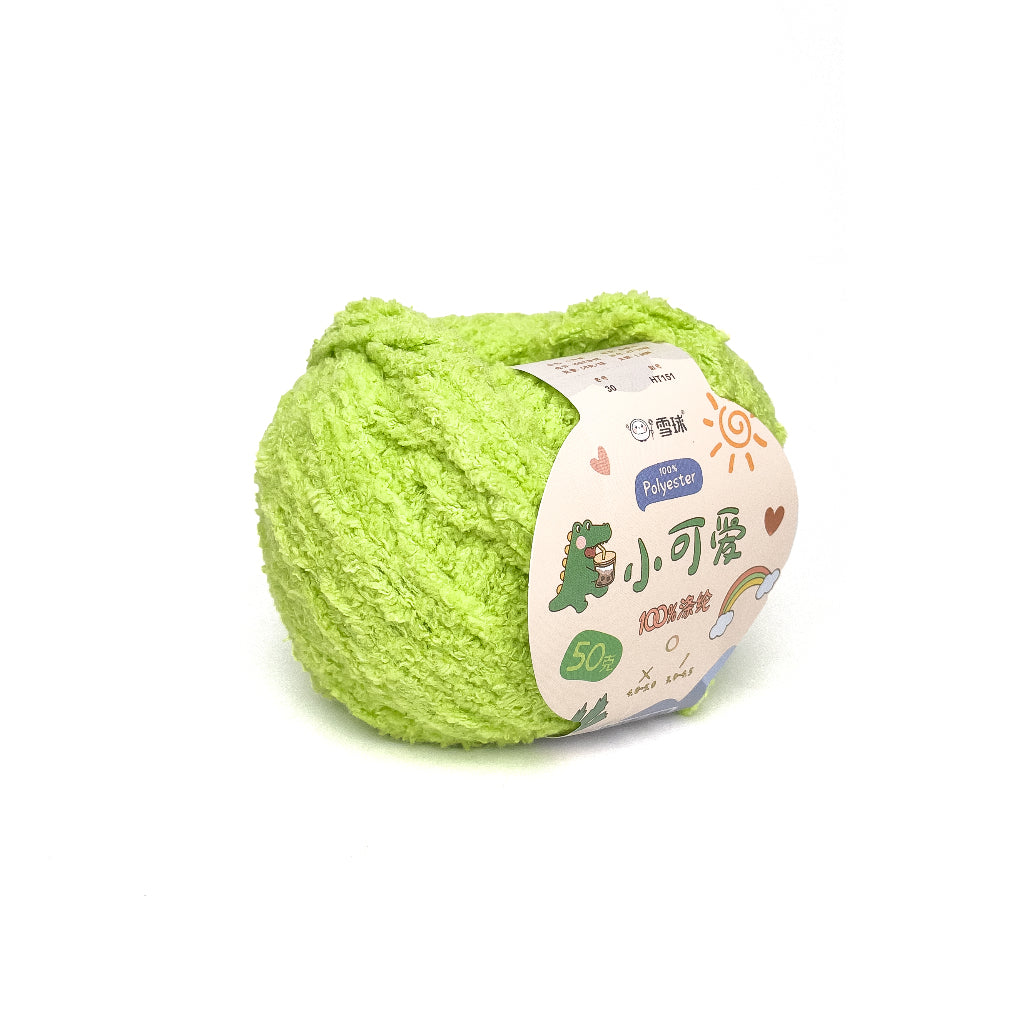 [Snowball Brand] Cutie Fluffy Yarn Thin Coral Fleece Sherpa 3ply Microfiber Short Plush (50g)