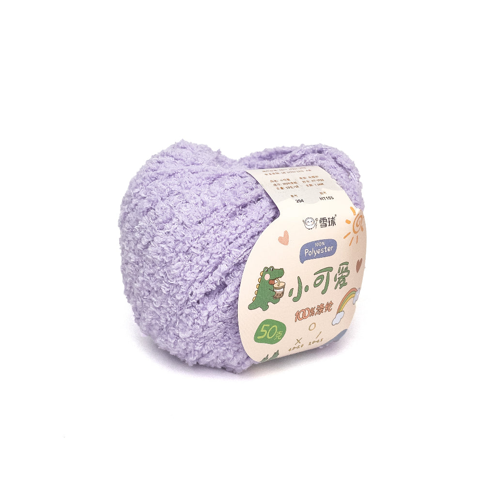 [Snowball Brand] Cutie Fluffy Yarn Thin Coral Fleece Sherpa 3ply Microfiber Short Plush (50g)