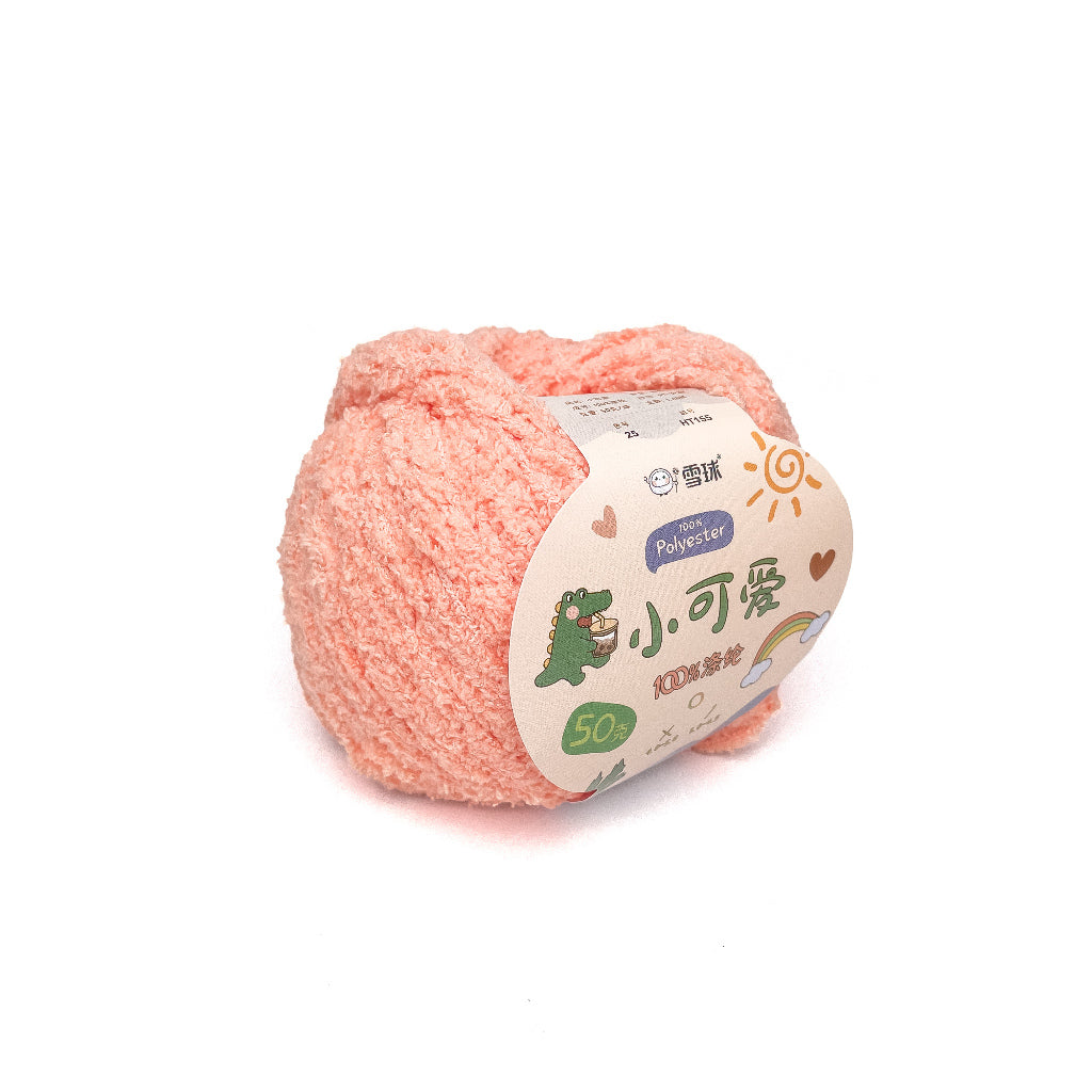 [Snowball Brand] Cutie Fluffy Yarn Thin Coral Fleece Sherpa 3ply Microfiber Short Plush (50g)