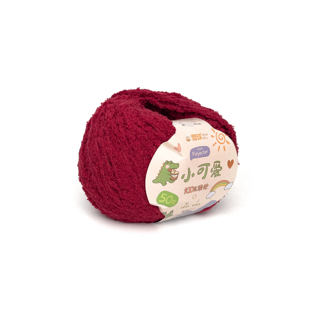 [Snowball Brand] Cutie Fluffy Yarn Thin Coral Fleece Sherpa 3ply Microfiber Short Plush (50g)