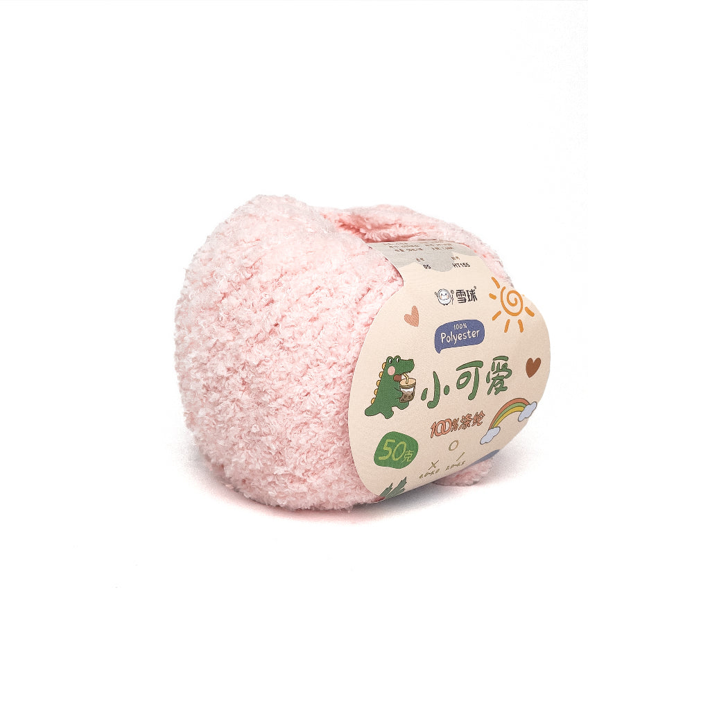 [Snowball Brand] Cutie Fluffy Yarn Thin Coral Fleece Sherpa 3ply Microfiber Short Plush (50g)